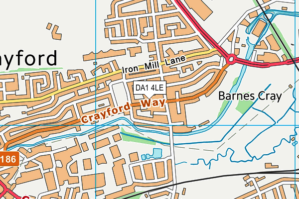 DA1 4LE map - OS VectorMap District (Ordnance Survey)