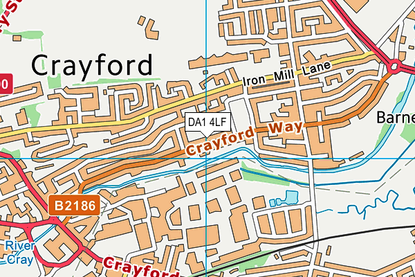 DA1 4LF map - OS VectorMap District (Ordnance Survey)