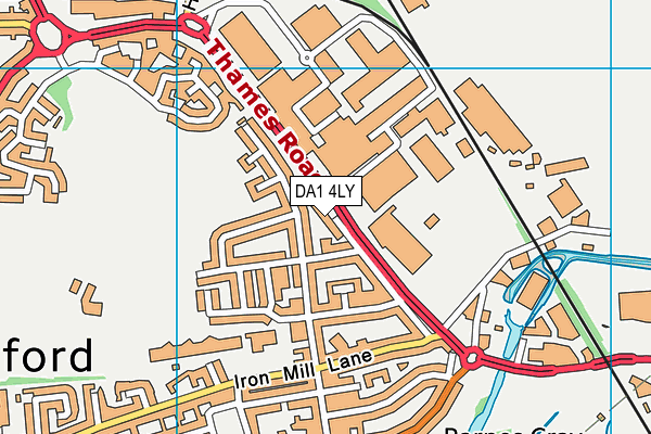 DA1 4LY map - OS VectorMap District (Ordnance Survey)