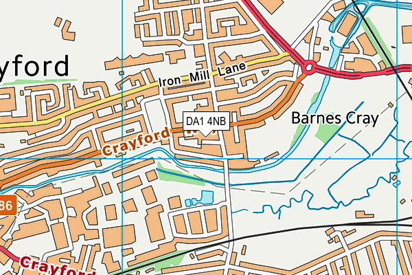 DA1 4NB map - OS VectorMap District (Ordnance Survey)