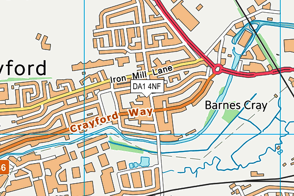 DA1 4NF map - OS VectorMap District (Ordnance Survey)