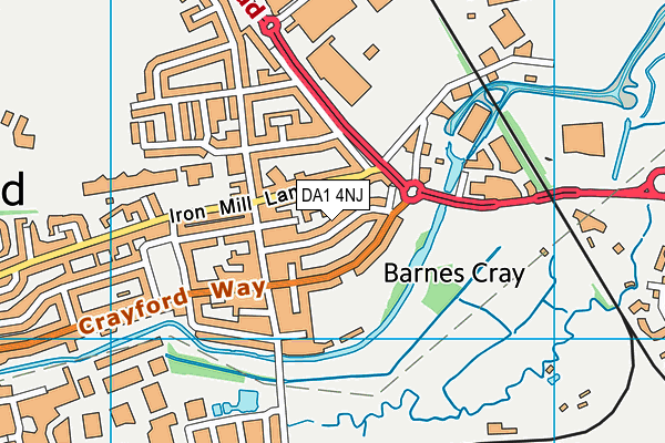 DA1 4NJ map - OS VectorMap District (Ordnance Survey)
