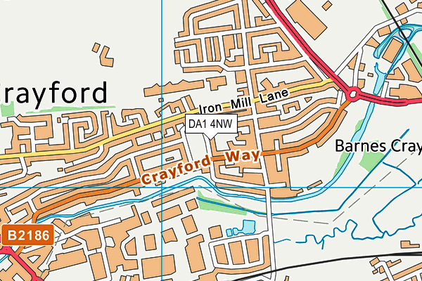 DA1 4NW map - OS VectorMap District (Ordnance Survey)