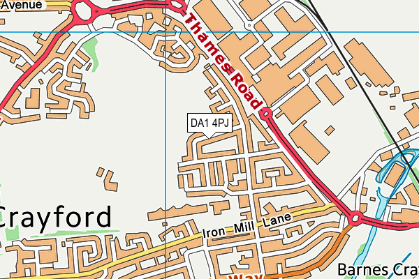 DA1 4PJ map - OS VectorMap District (Ordnance Survey)