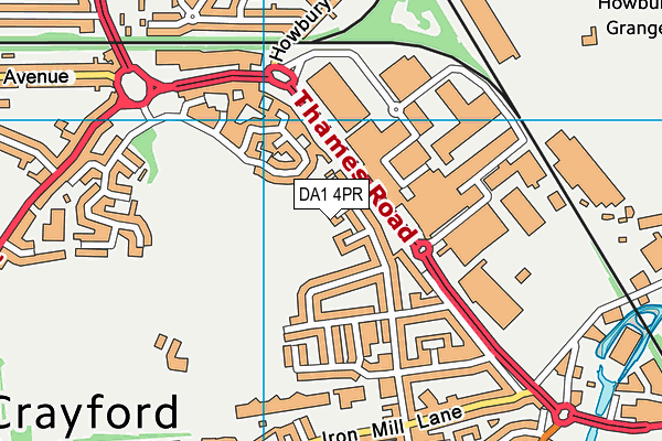 DA1 4PR map - OS VectorMap District (Ordnance Survey)