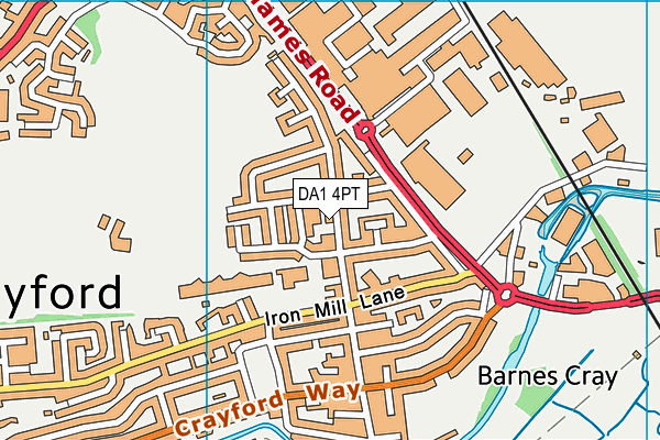 DA1 4PT map - OS VectorMap District (Ordnance Survey)