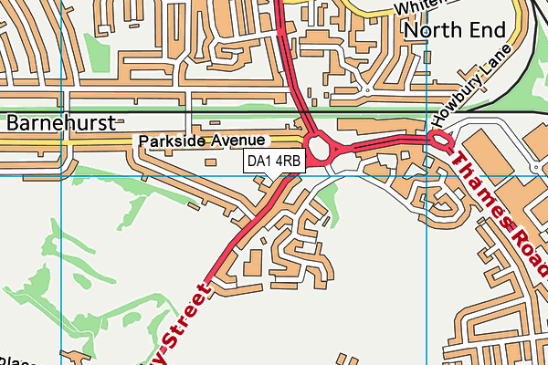 DA1 4RB map - OS VectorMap District (Ordnance Survey)