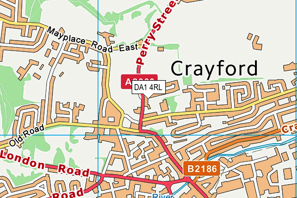 Crayford Arrows Sports Club map (DA1 4RL) - OS VectorMap District (Ordnance Survey)