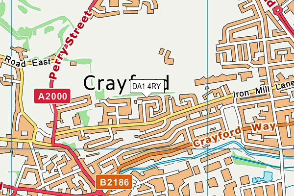 DA1 4RY map - OS VectorMap District (Ordnance Survey)