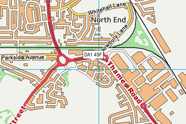 DA1 4SF map - OS VectorMap District (Ordnance Survey)