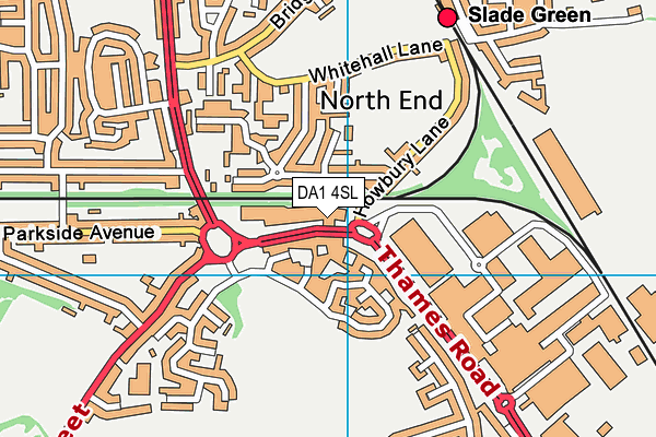 DA1 4SL map - OS VectorMap District (Ordnance Survey)