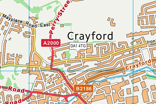 DA1 4TG map - OS VectorMap District (Ordnance Survey)