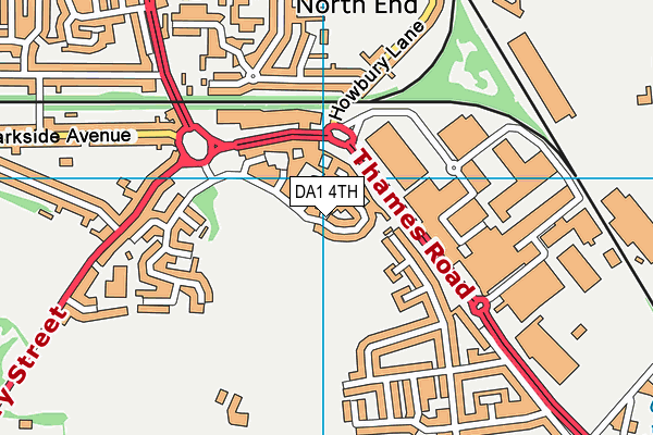 DA1 4TH map - OS VectorMap District (Ordnance Survey)