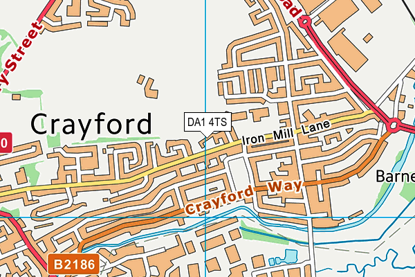 DA1 4TS map - OS VectorMap District (Ordnance Survey)