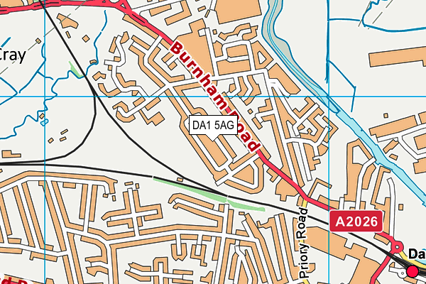 DA1 5AG map - OS VectorMap District (Ordnance Survey)