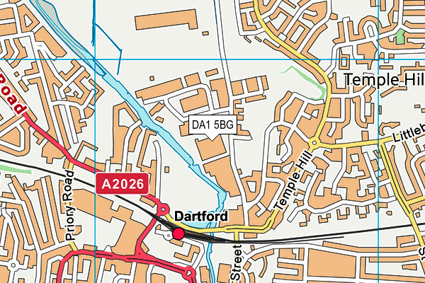 DA1 5BG map - OS VectorMap District (Ordnance Survey)