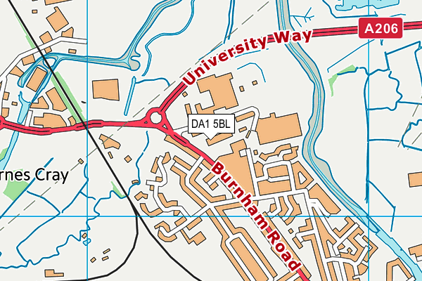 DA1 5BL map - OS VectorMap District (Ordnance Survey)