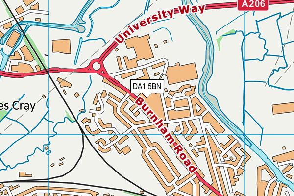 DA1 5BN map - OS VectorMap District (Ordnance Survey)