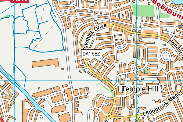 DA1 5EZ map - OS VectorMap District (Ordnance Survey)