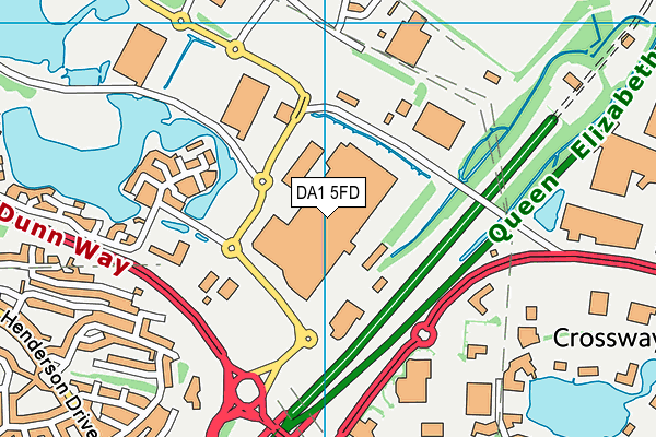 DA1 5FD map - OS VectorMap District (Ordnance Survey)