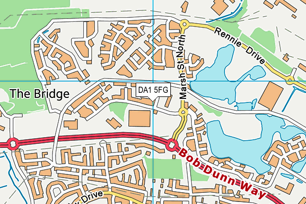 DA1 5FG map - OS VectorMap District (Ordnance Survey)