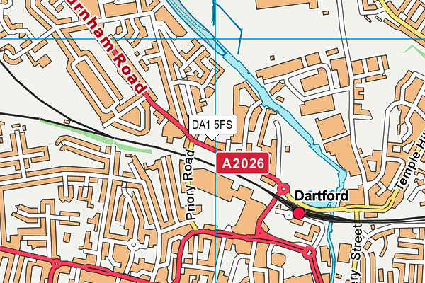 DA1 5FS map - OS VectorMap District (Ordnance Survey)