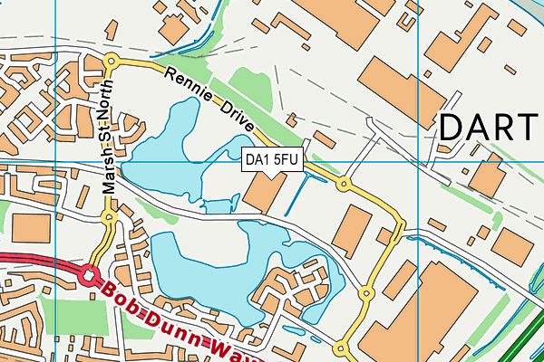 DA1 5FU map - OS VectorMap District (Ordnance Survey)