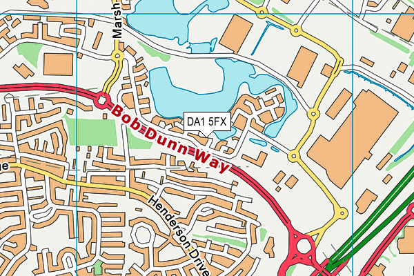 DA1 5FX map - OS VectorMap District (Ordnance Survey)