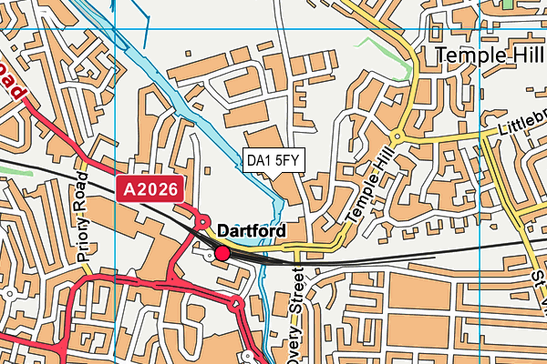 DA1 5FY map - OS VectorMap District (Ordnance Survey)