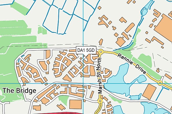 DA1 5GD map - OS VectorMap District (Ordnance Survey)