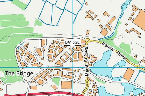 DA1 5GE map - OS VectorMap District (Ordnance Survey)