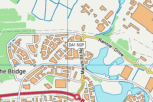 DA1 5GP map - OS VectorMap District (Ordnance Survey)