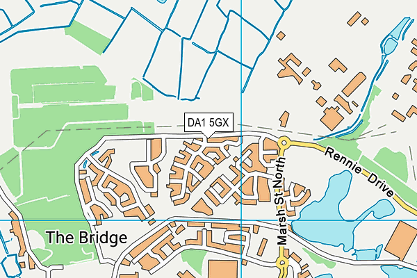 DA1 5GX map - OS VectorMap District (Ordnance Survey)