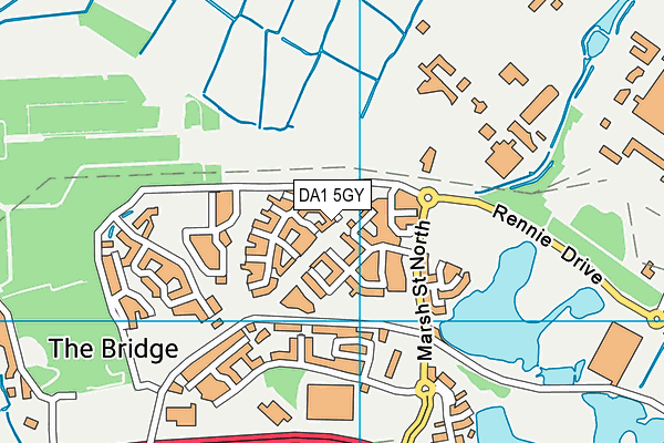 DA1 5GY map - OS VectorMap District (Ordnance Survey)