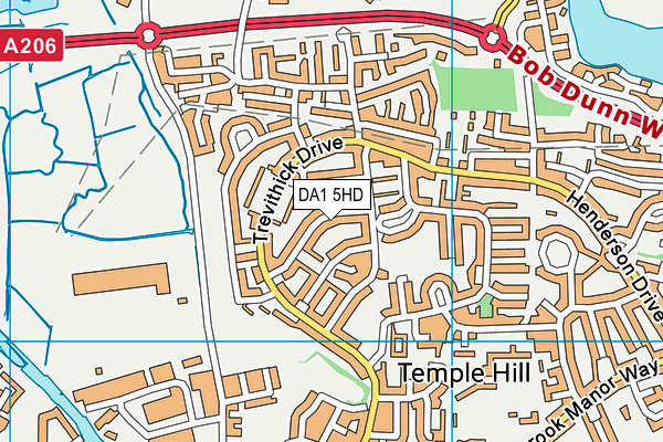 DA1 5HD map - OS VectorMap District (Ordnance Survey)
