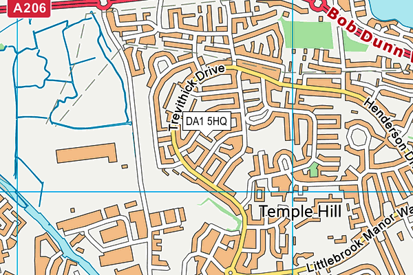 DA1 5HQ map - OS VectorMap District (Ordnance Survey)