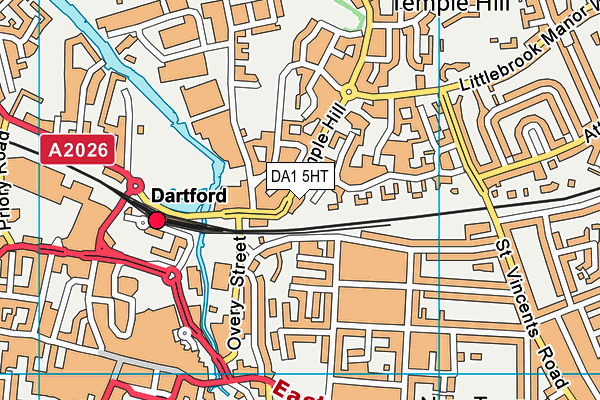DA1 5HT map - OS VectorMap District (Ordnance Survey)