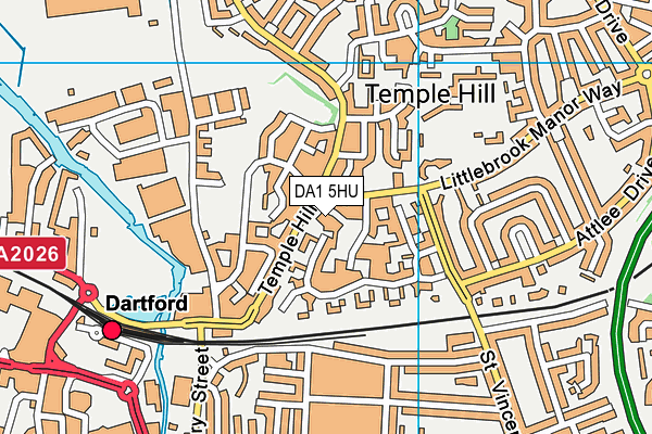 DA1 5HU map - OS VectorMap District (Ordnance Survey)