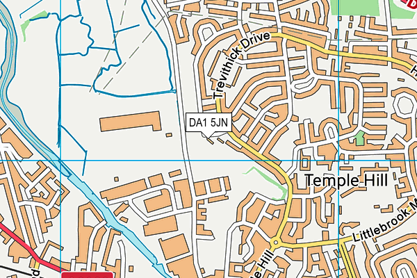 DA1 5JN map - OS VectorMap District (Ordnance Survey)
