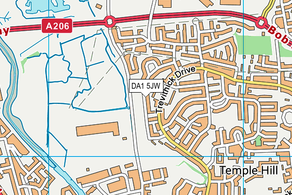 DA1 5JW map - OS VectorMap District (Ordnance Survey)