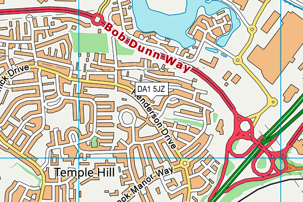 DA1 5JZ map - OS VectorMap District (Ordnance Survey)