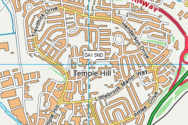 Temple Hill Community Primary School And Nursery map (DA1 5ND) - OS VectorMap District (Ordnance Survey)