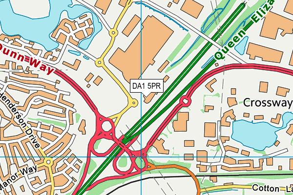 DA1 5PR map - OS VectorMap District (Ordnance Survey)