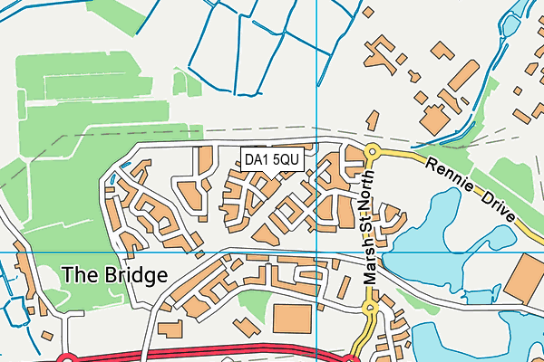 DA1 5QU map - OS VectorMap District (Ordnance Survey)