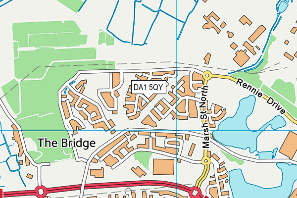 DA1 5QY map - OS VectorMap District (Ordnance Survey)