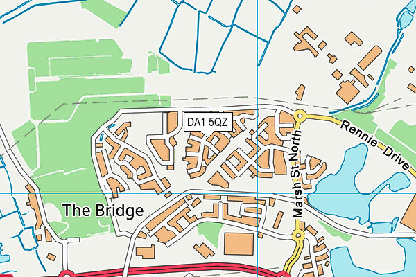 DA1 5QZ map - OS VectorMap District (Ordnance Survey)