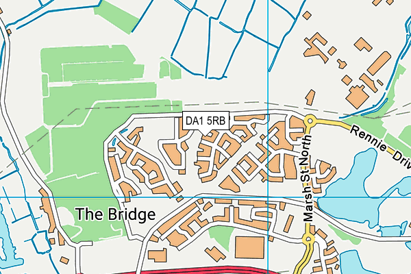 DA1 5RB map - OS VectorMap District (Ordnance Survey)