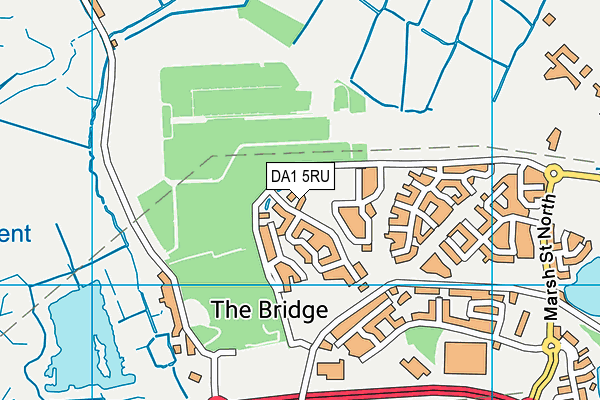 DA1 5RU map - OS VectorMap District (Ordnance Survey)