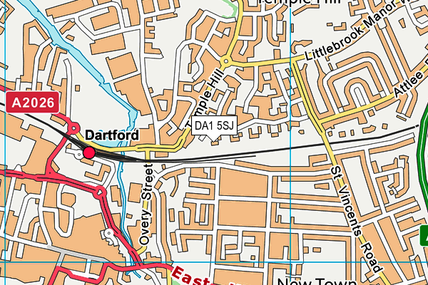 DA1 5SJ map - OS VectorMap District (Ordnance Survey)