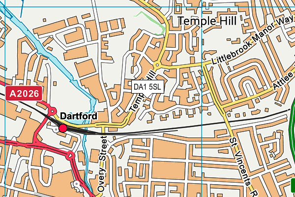 DA1 5SL map - OS VectorMap District (Ordnance Survey)